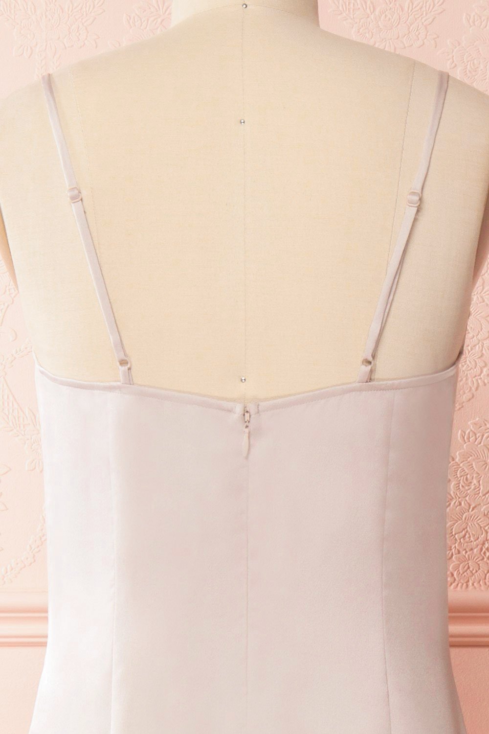 Garkan Champagne Beige Lace Details Maxi Slip Dress | Boudoir 1861