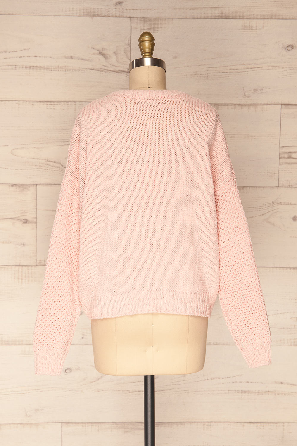 Glinka Blue Soft Knit Sweater w/ Pattern | BACK VIEW | La Petite Garçonne