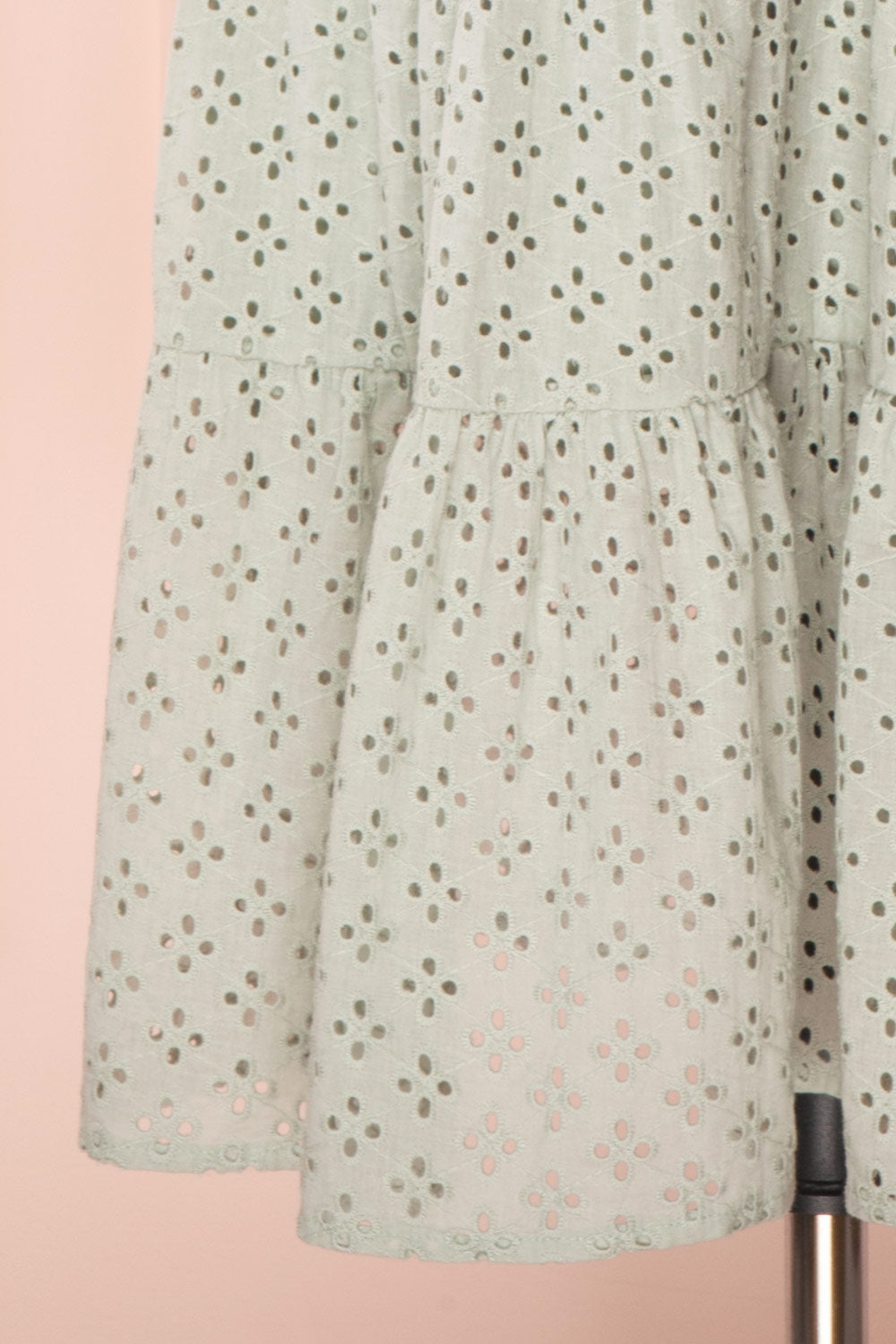 Gloria Mint Sage A-Line Openwork Midi Dress | Boutique 1861 bottom 