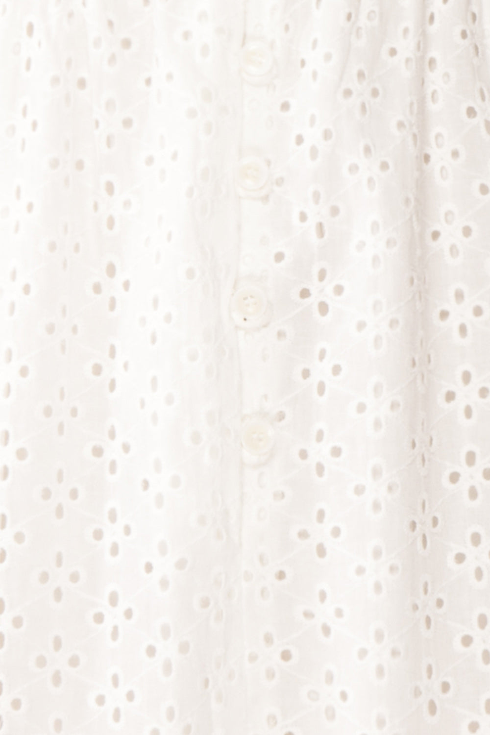 Gloria White A-Line Openwork Midi Dress | Boutique 1861 fabric 