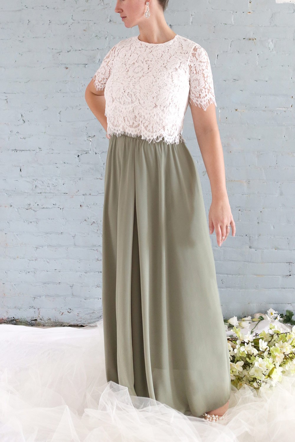 Thyda White Floral Lace Crop Top | Boutique 1861