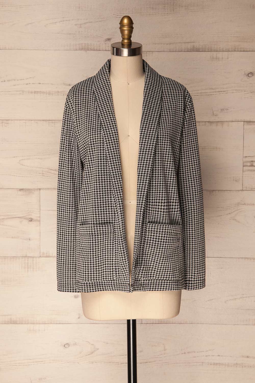 Gorican Black & Grey Houndstooth Jacket | La Petite Garçonne 1