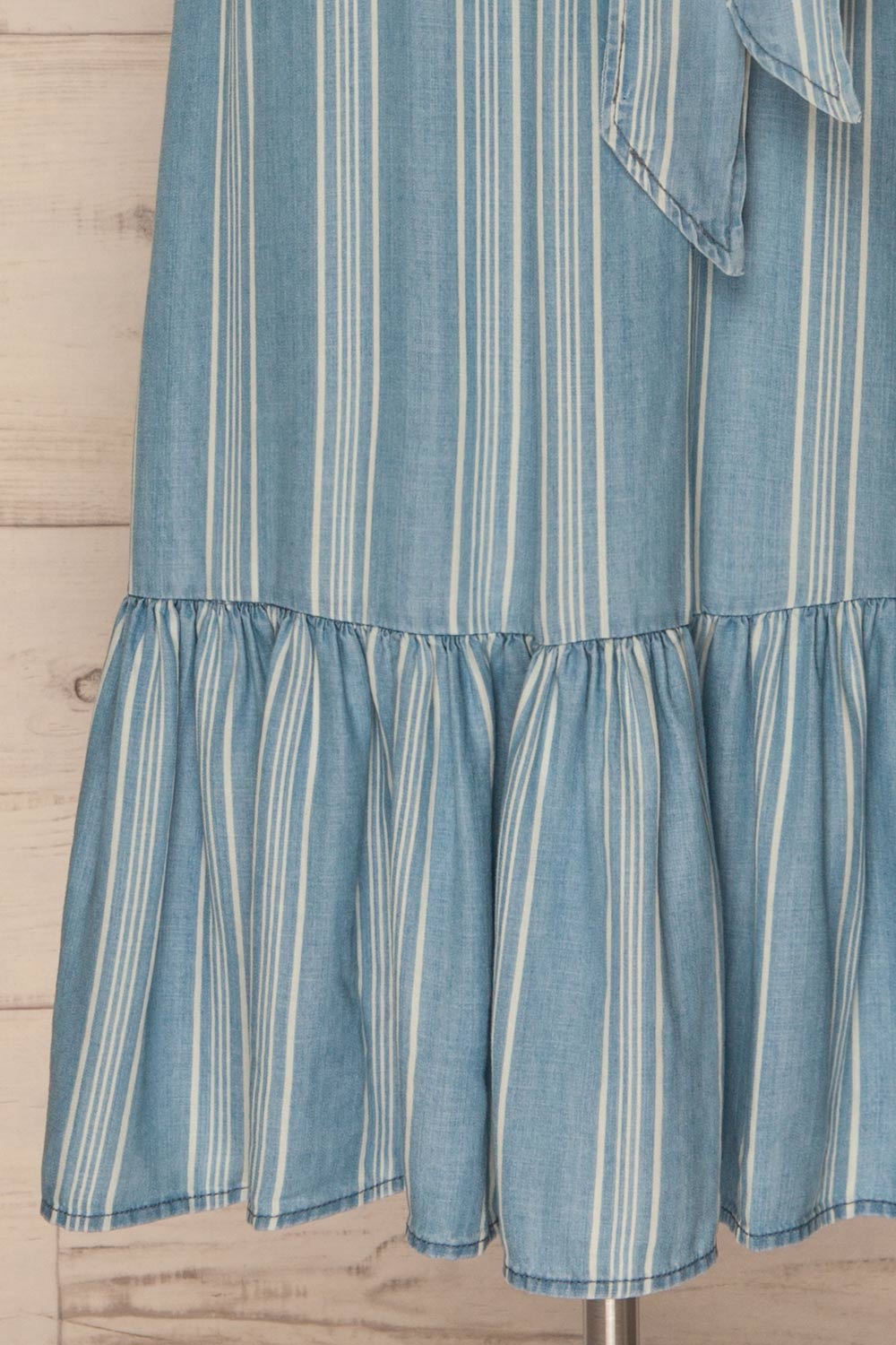 Gracac Light Blue Striped Midi Summer Dress | La Petite Garçonne