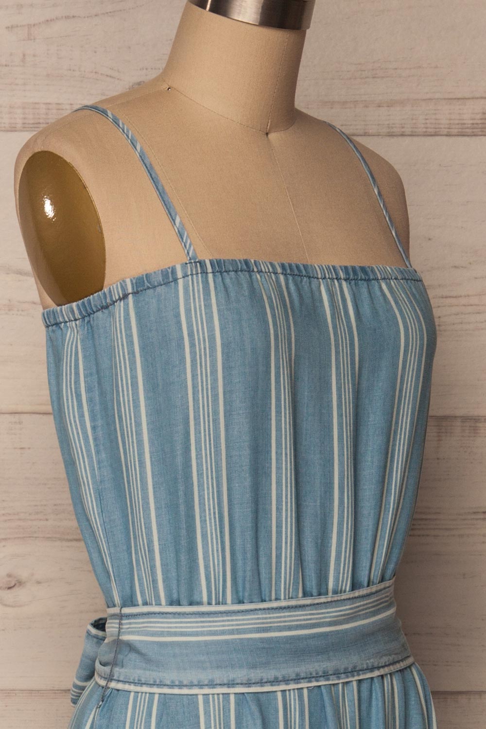 Gracac Light Blue Striped Midi Summer Dress | La Petite Garçonne