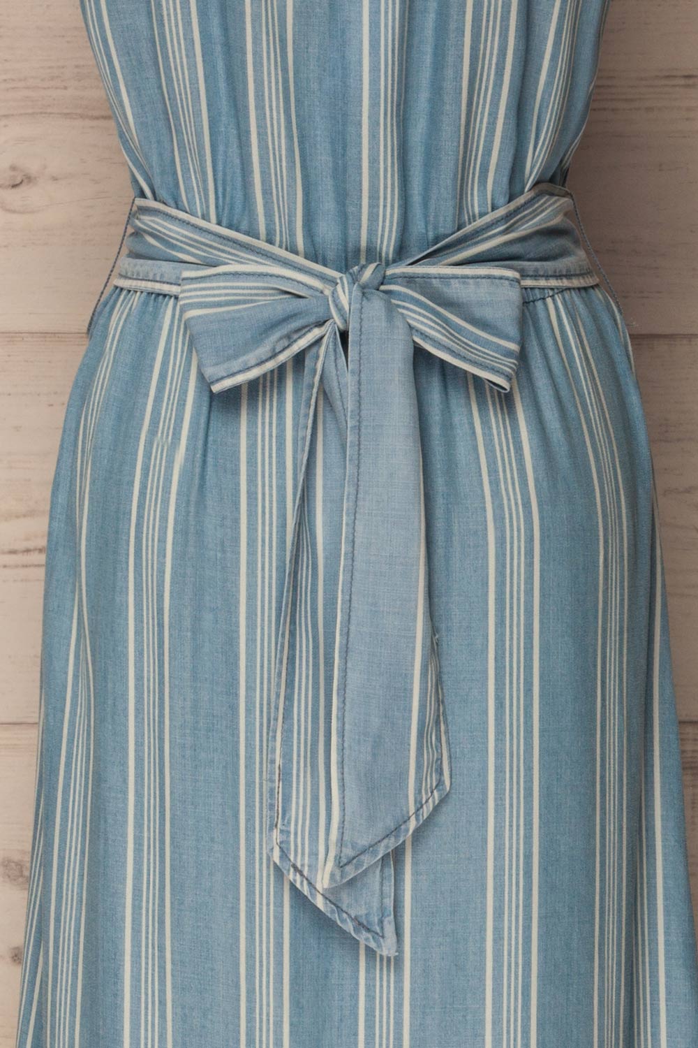 Gracac Light Blue Striped Midi Summer Dress | La Petite Garçonne