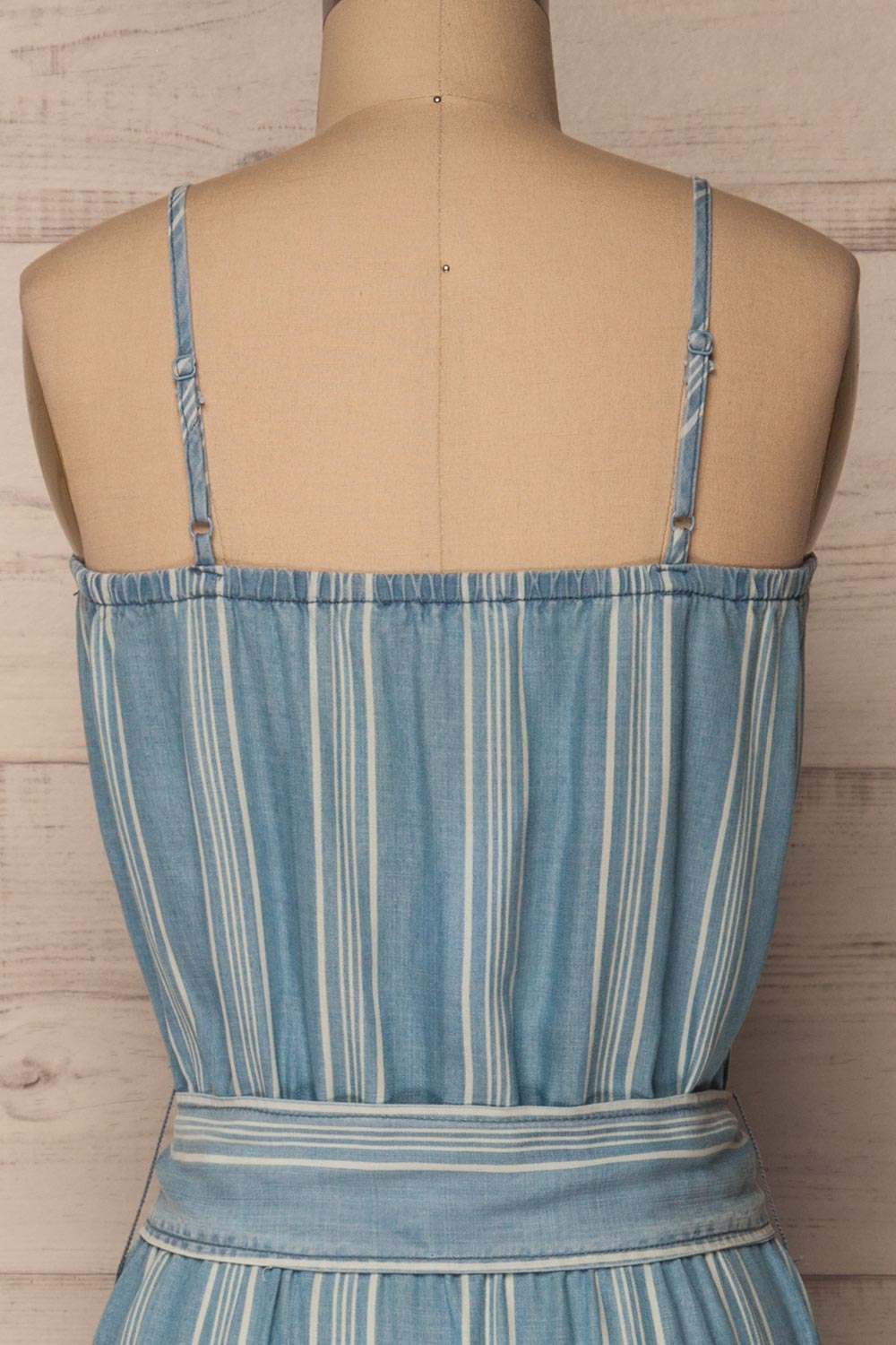 Gracac Light Blue Striped Midi Summer Dress | La Petite Garçonne