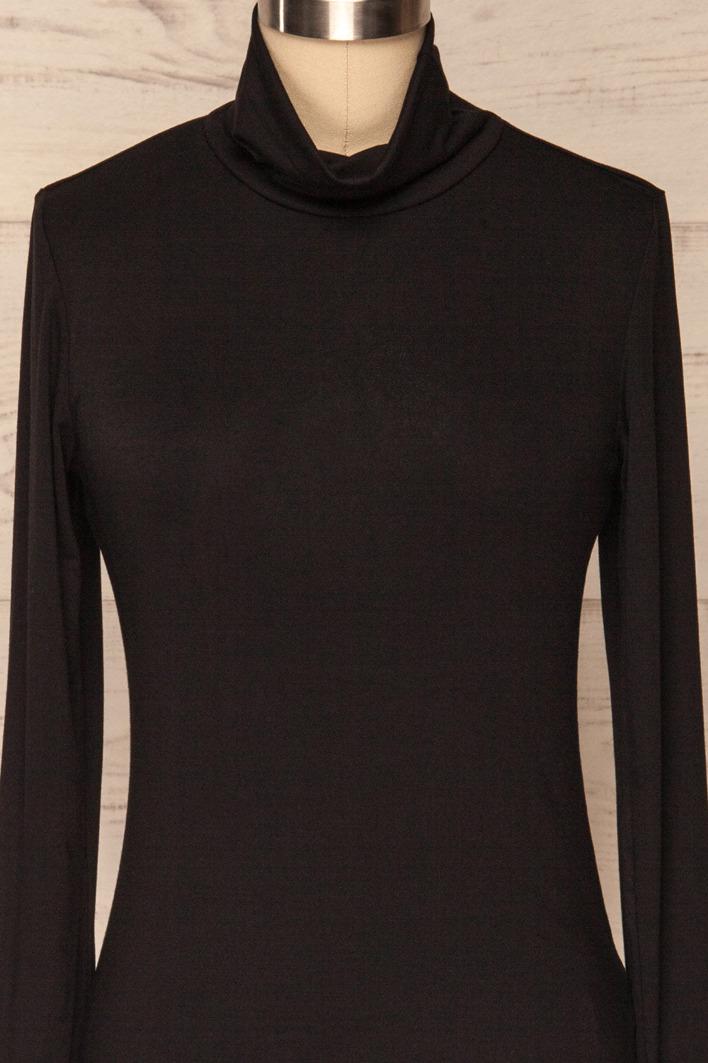 Graide Black Long Sleeved Turtleneck Top | La Petite Garçonne 3