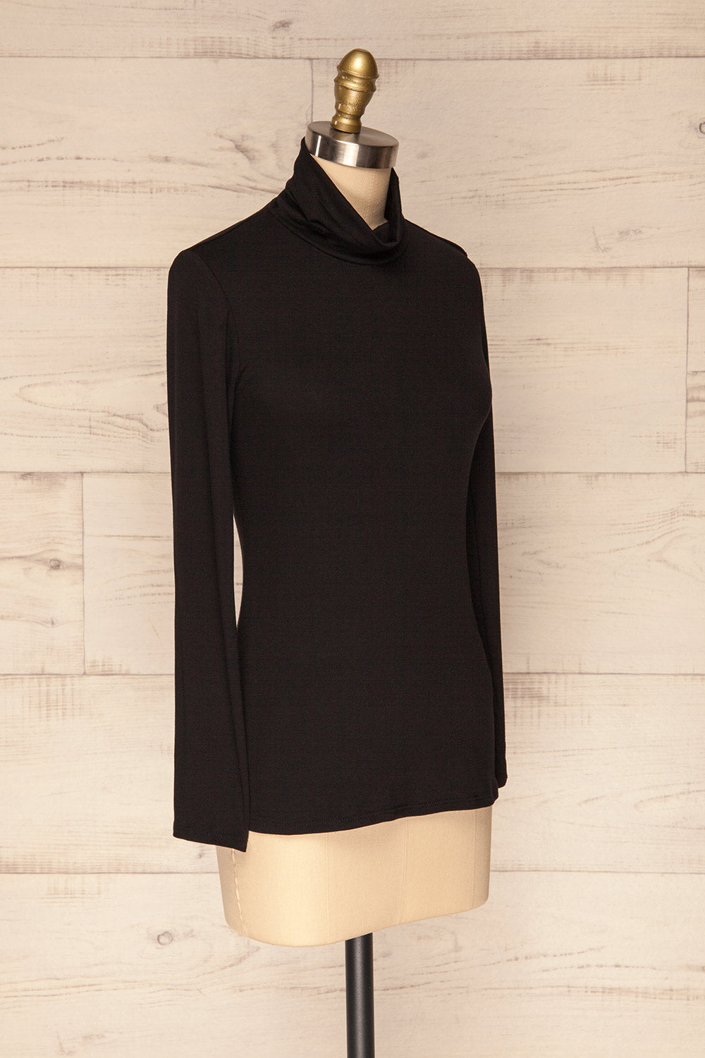 Graide Black Long Sleeved Turtleneck Top | La Petite Garçonne 4
