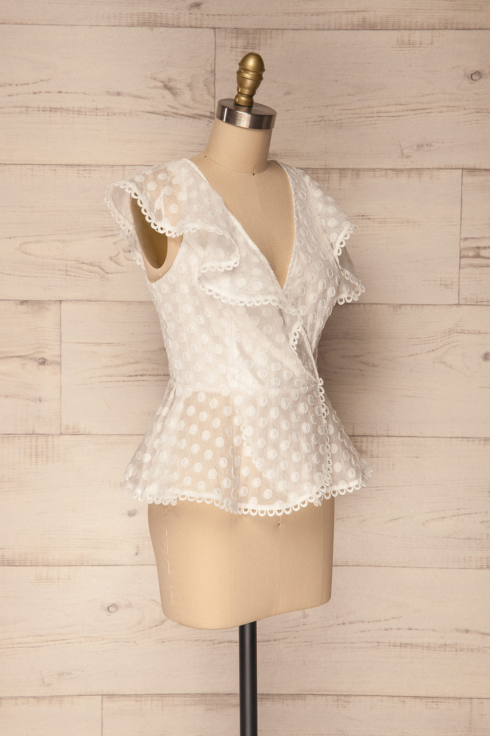Halencov White Peplum Top with Ruffles | La Petite Garçonne Chpt. 2 3