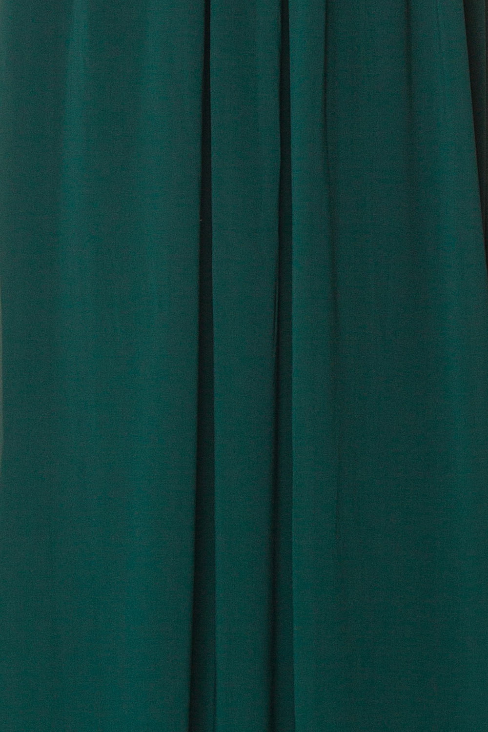 Haley Vert | Robe Maxi en Chiffon à Décolleté Plongeant