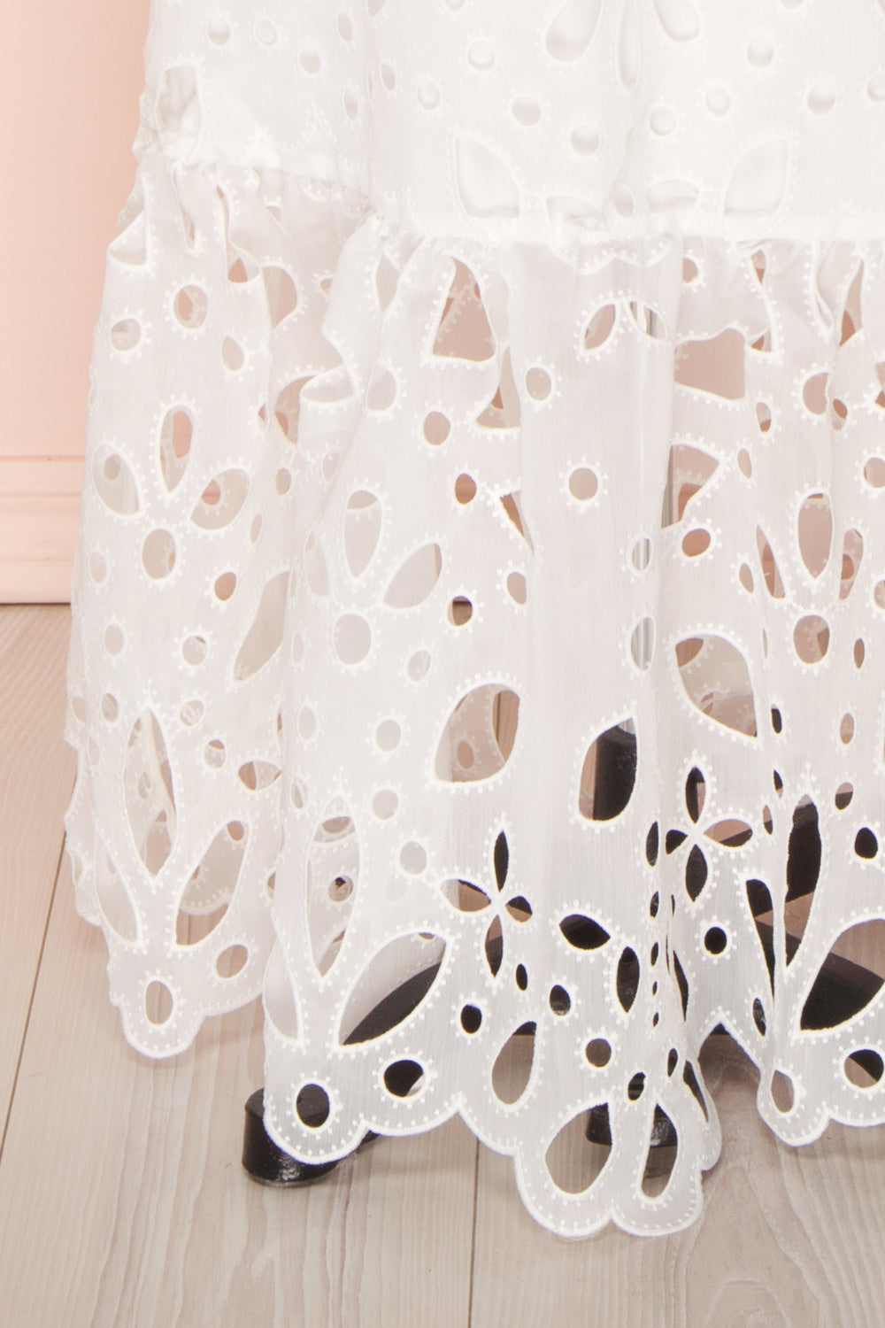 Hamadryas White Openwork Maxi Bridal Dress | Boudoir 1861 bottom