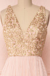 Harriet | Pink & Gold Floral Gown