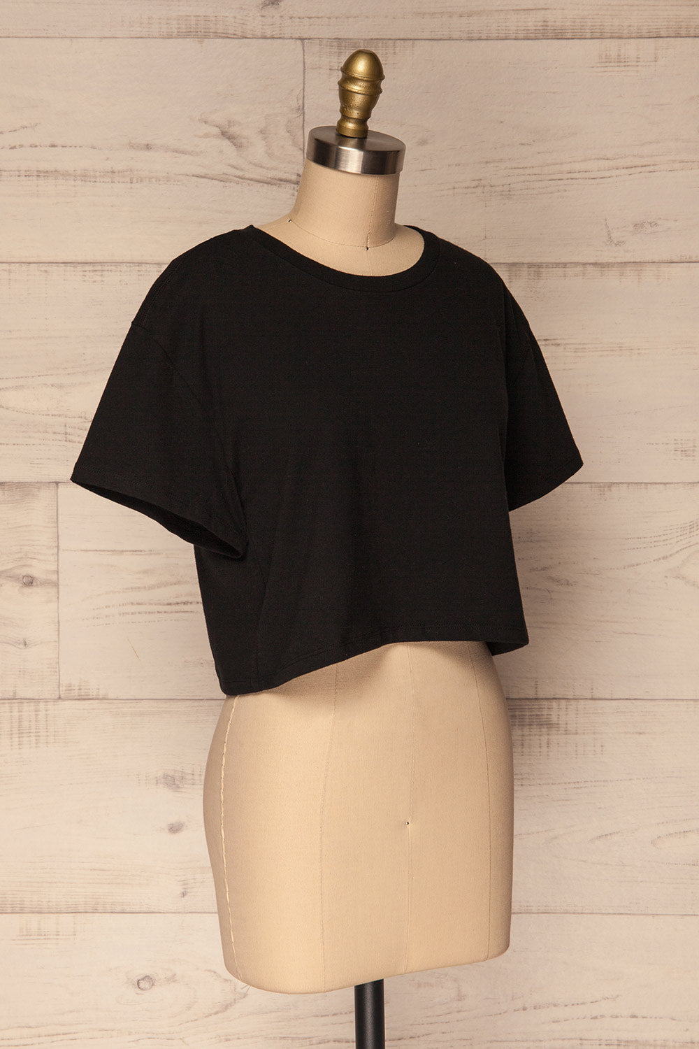 Heks Noir Black Cotton Cropped T-Shirt | La Petite Garçonne 3