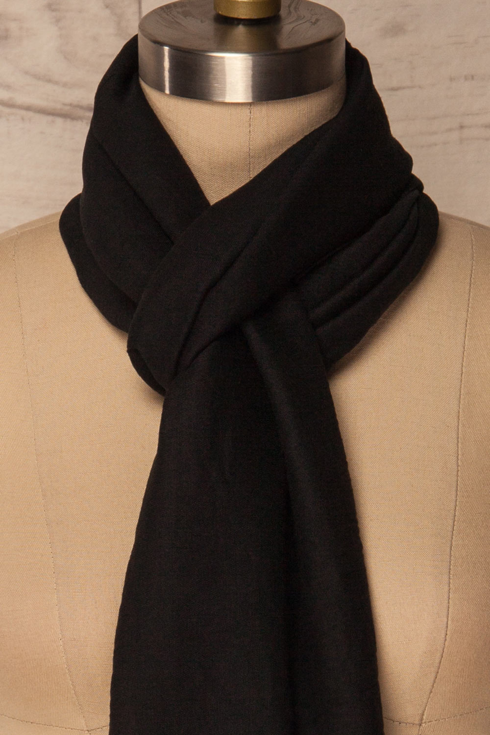 Hemilly Black Soft & Lightweight Scarf | La Petite Garçonne 7