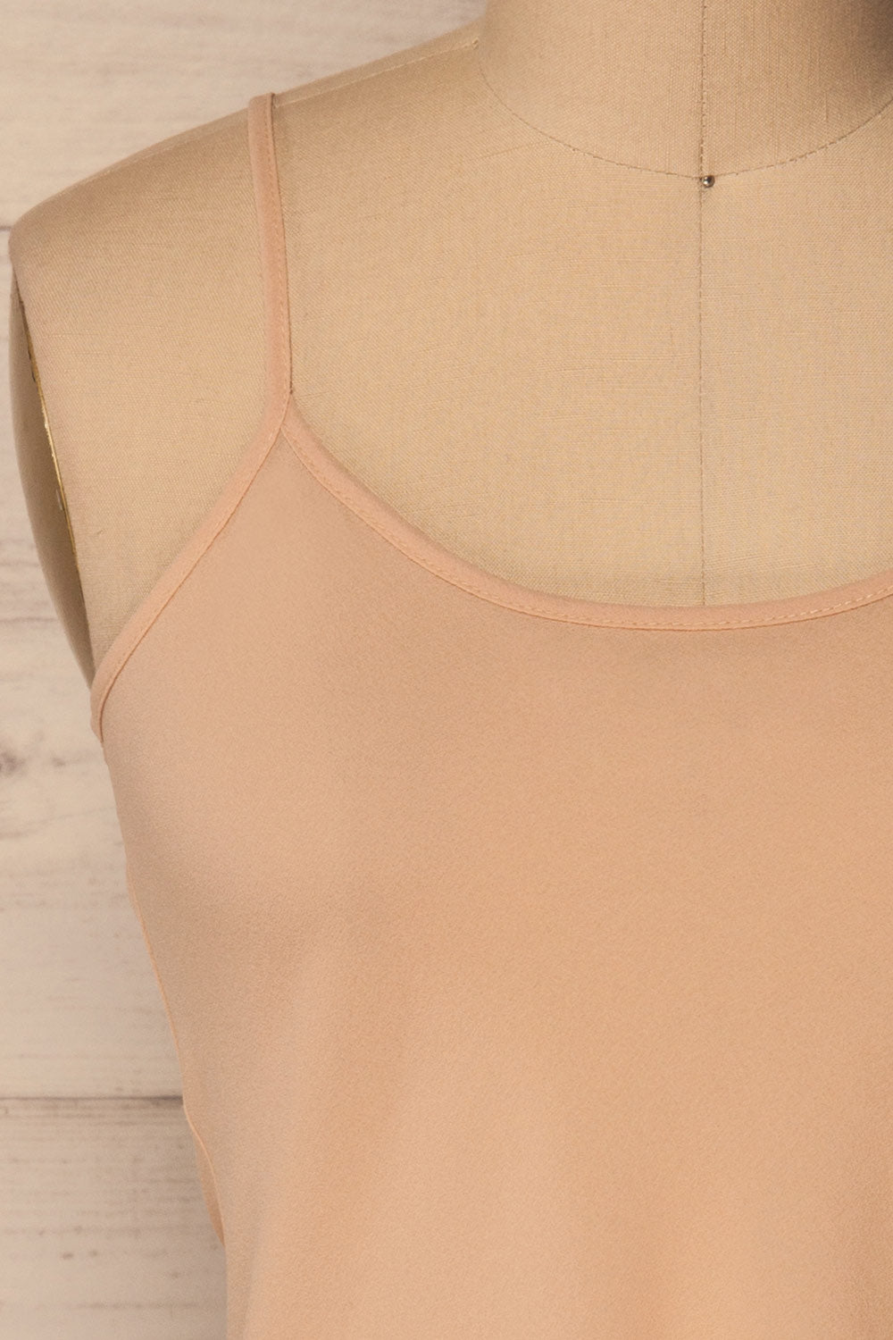 Hinojal Beige Chiffon Loose Tank Top | La Petite Garçonne 2