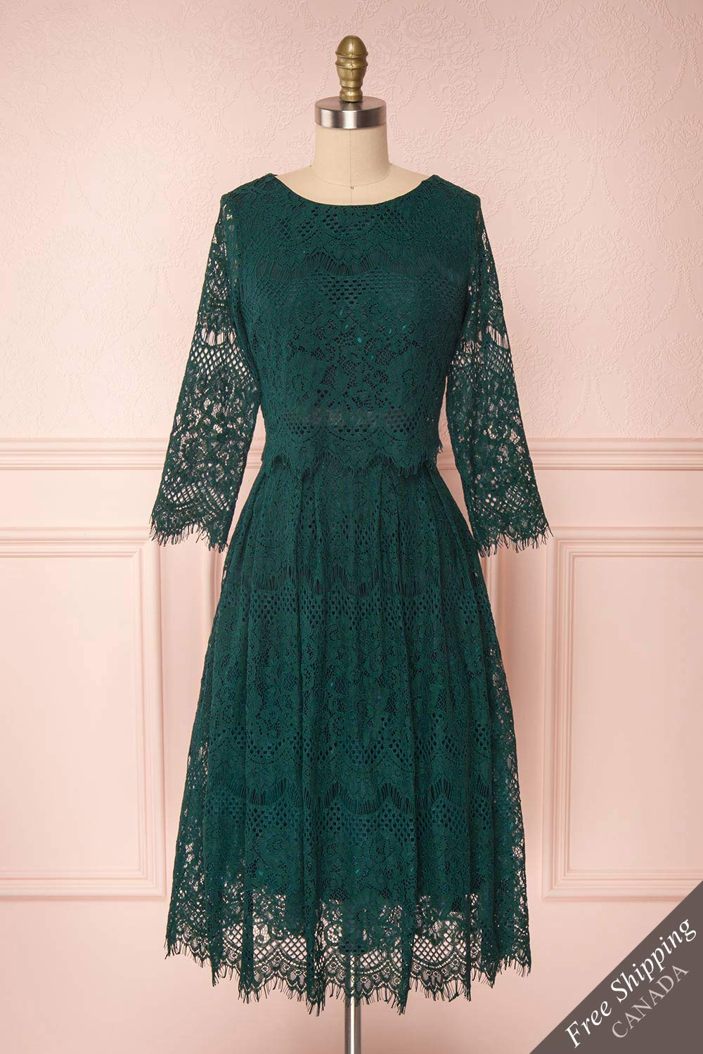 Holger Green Lace A-Line Cocktail Dress | Boutique 1861 1