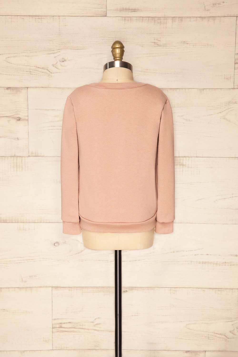 Hostka Pétale Mini Kids Taupe Sweater with Text | La Petite Garçonne