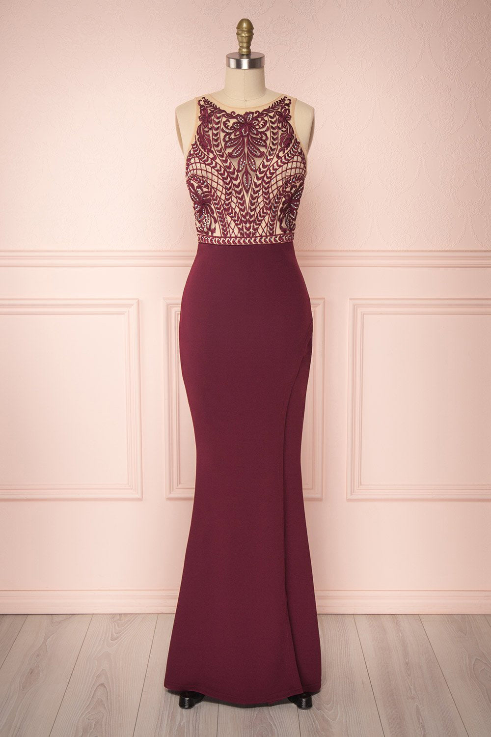 Huba Ruby Burgundy Mermaid Prom Dress | Boutique 1861