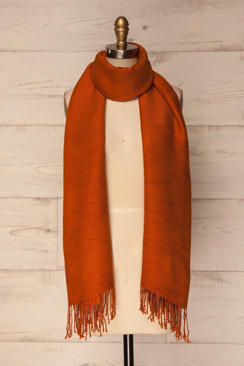 Hypnose Orange Soft Knit Scarf | La Petite Garçonne 1