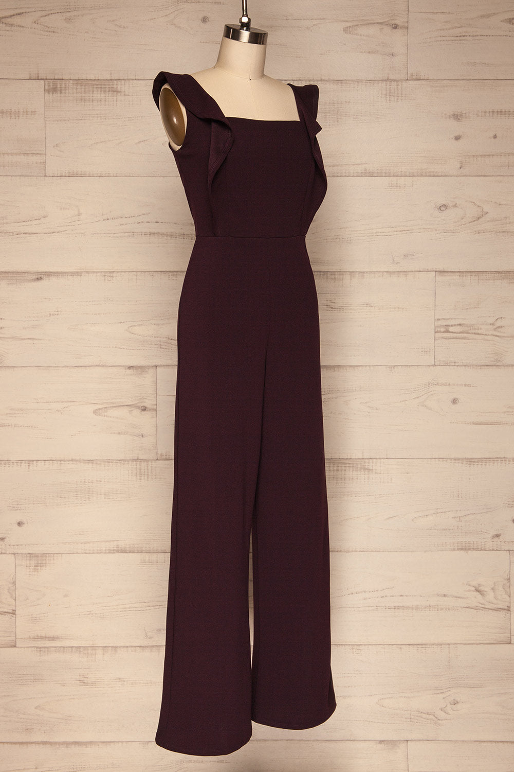 Ilnes Prune Plum Jumpsuit | Combinaison | La Petite Garçonne side view