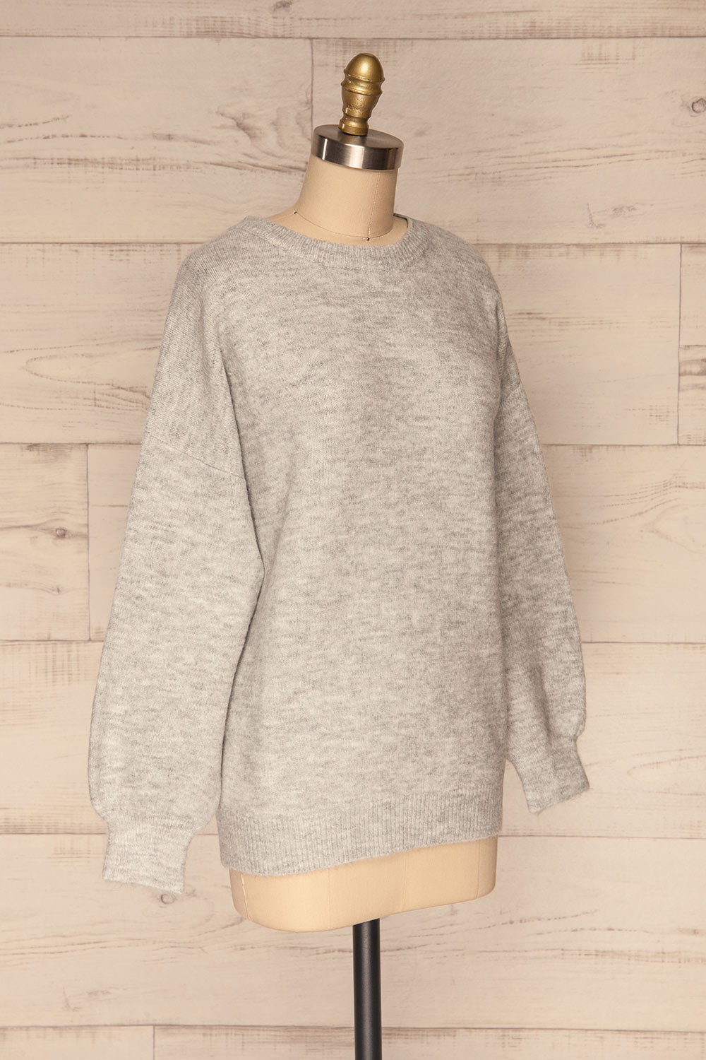Iocaste Grey Variegated Oversized Sweater | La Petite Garçonne side view