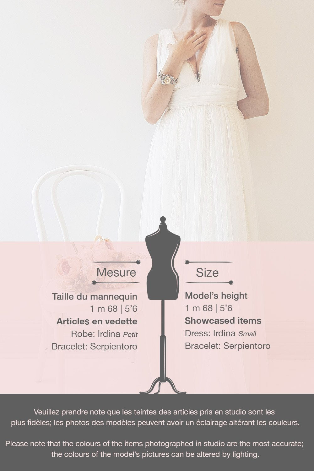 Irdina | Backless Ivory Mesh Gown