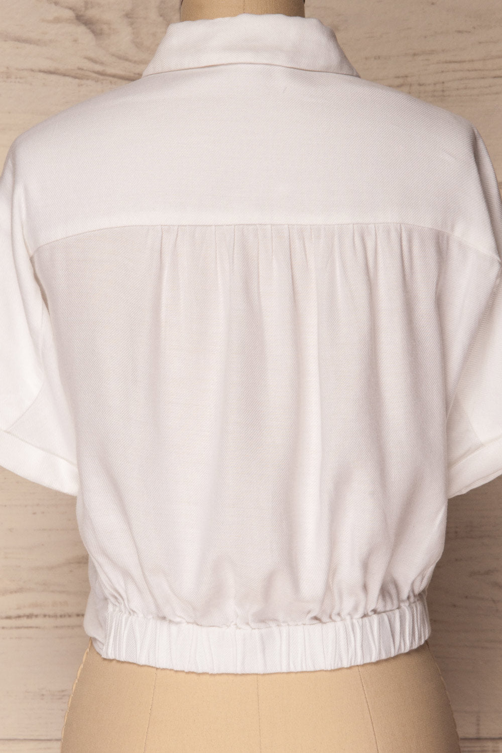 Istiaia White Tied Waist Crop Shirt | Boutique 1861 6