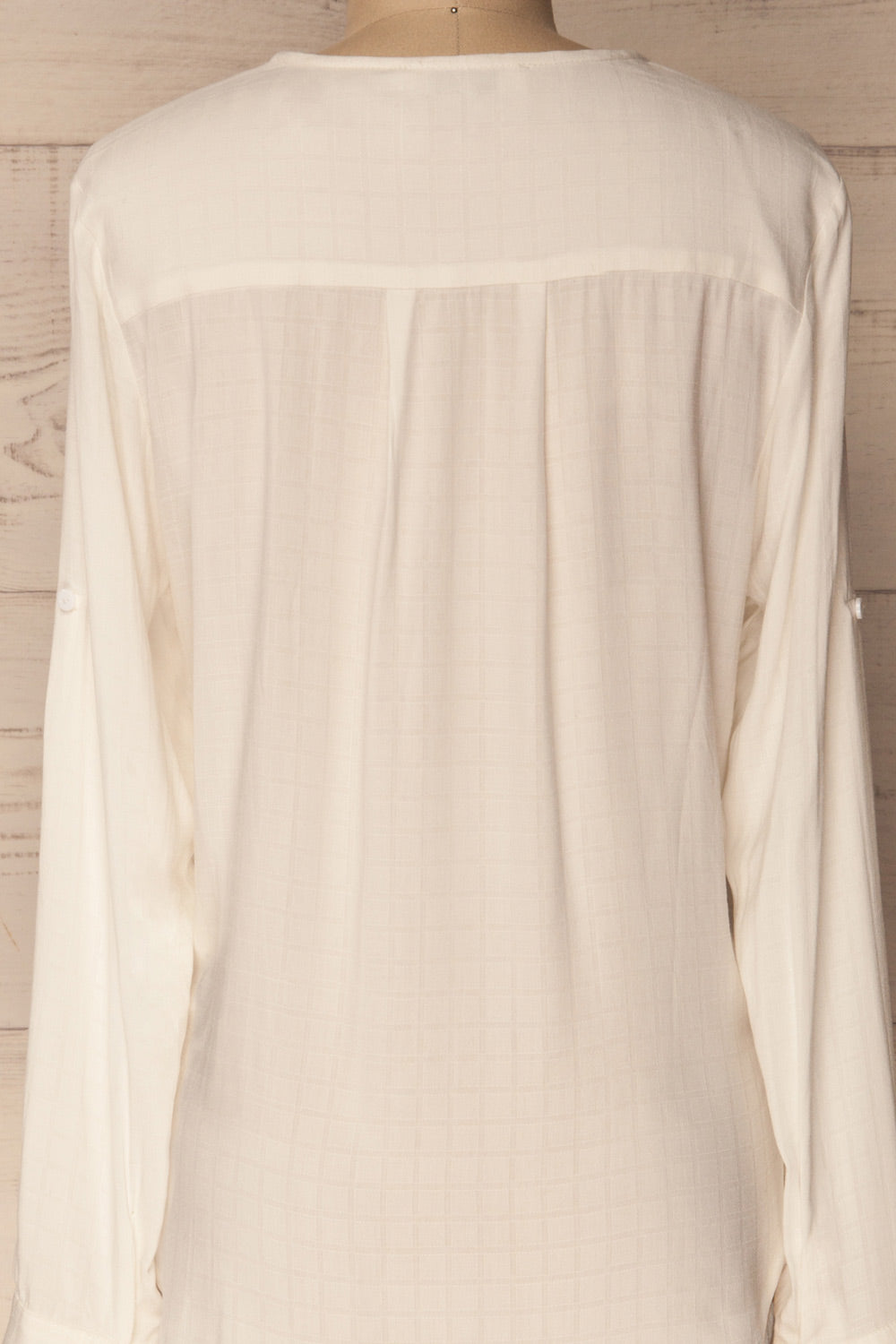 Izbica Ivory Wrap Neckline Blouse with Tie | La Petite Garçonne 10