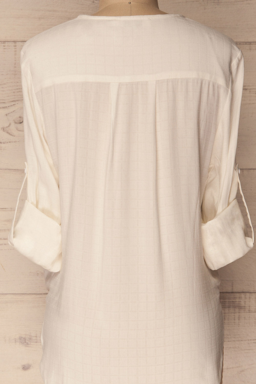 Izbica Ivory Wrap Neckline Blouse with Tie | La Petite Garçonne 12