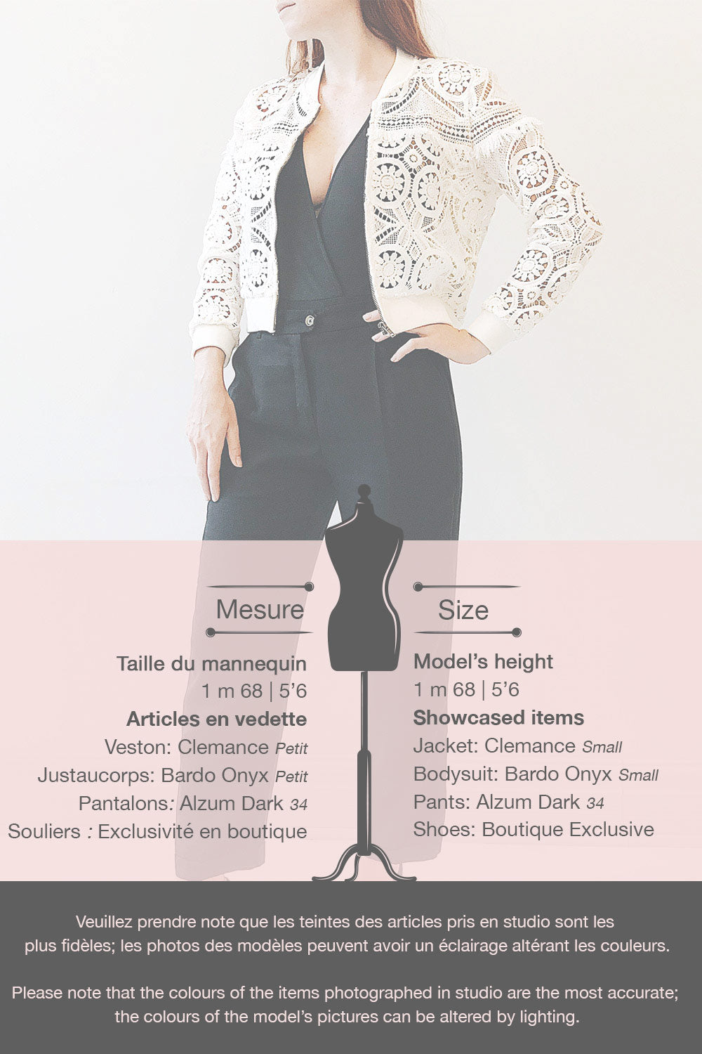 Clemance Cream Openwork Lace Bomber Jacket | La Petite Garçonne 10