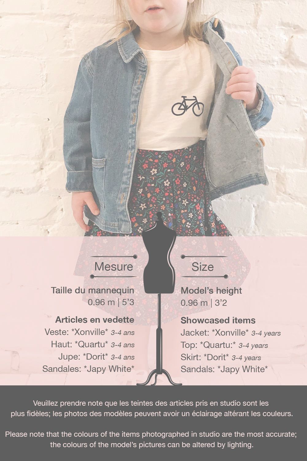 Quartu Mini Kids White T-Shirt with Bike Print | La Petite Garçonne template