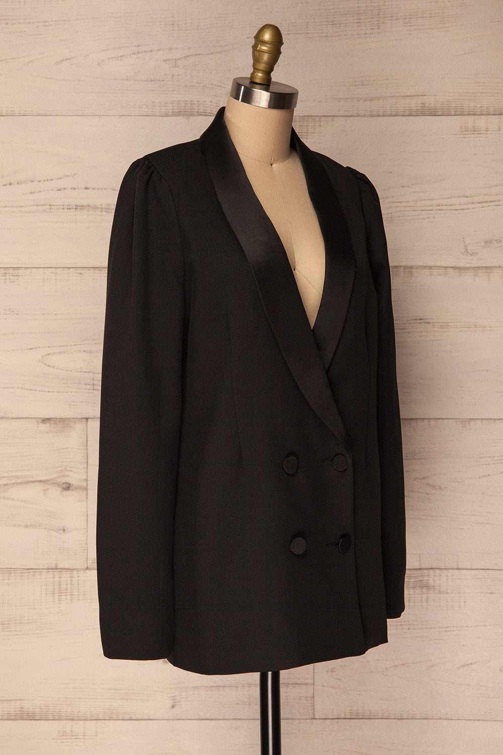 Jartos Black Oversized Double Breasted Blazer | La Petite Garçonne 3