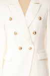 Jatayu White Tailored Jacket w/ Gold Buttons fabric | Boudoir 1861