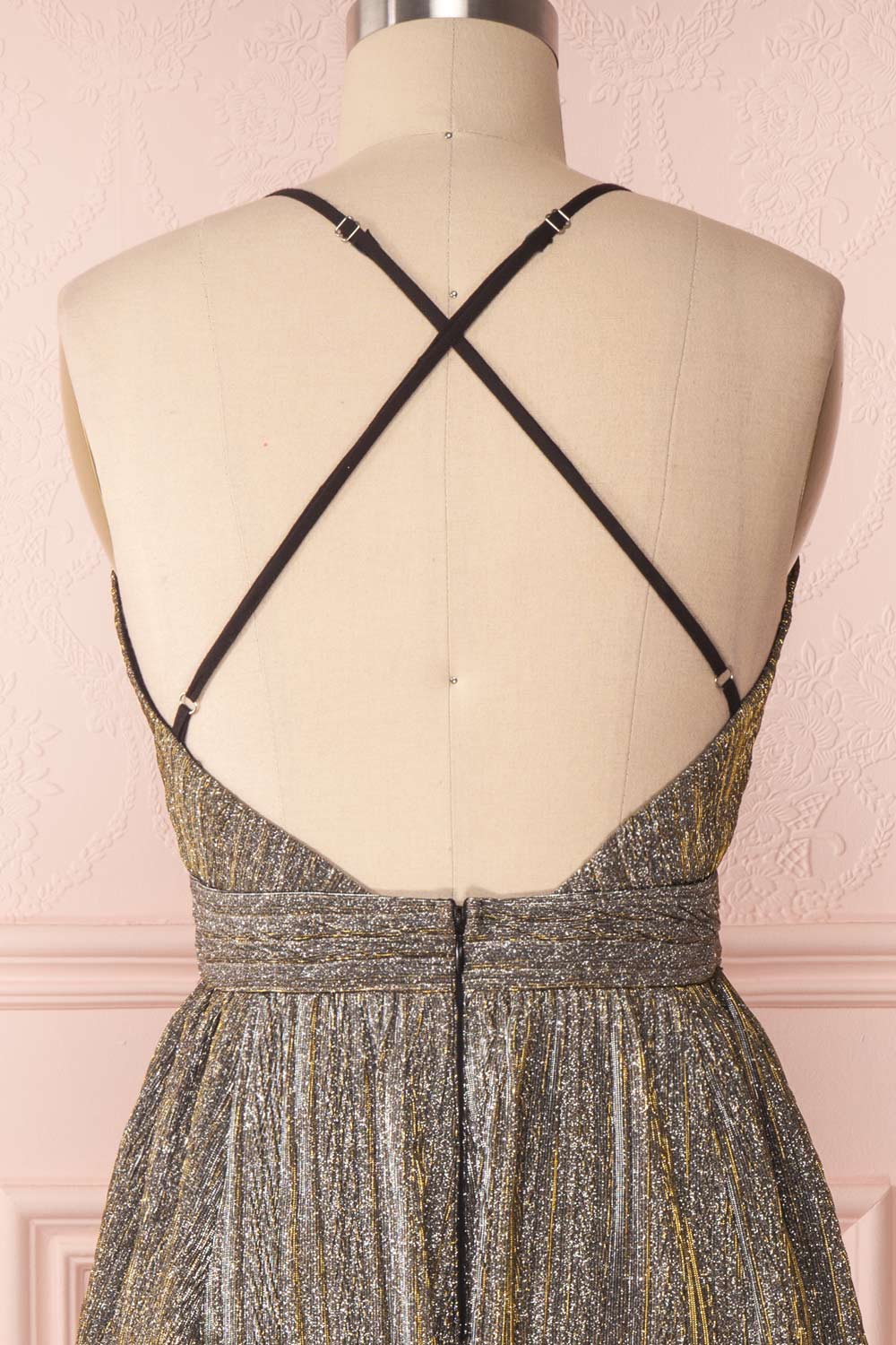 Jisabel | Robe Argentée & Dorée