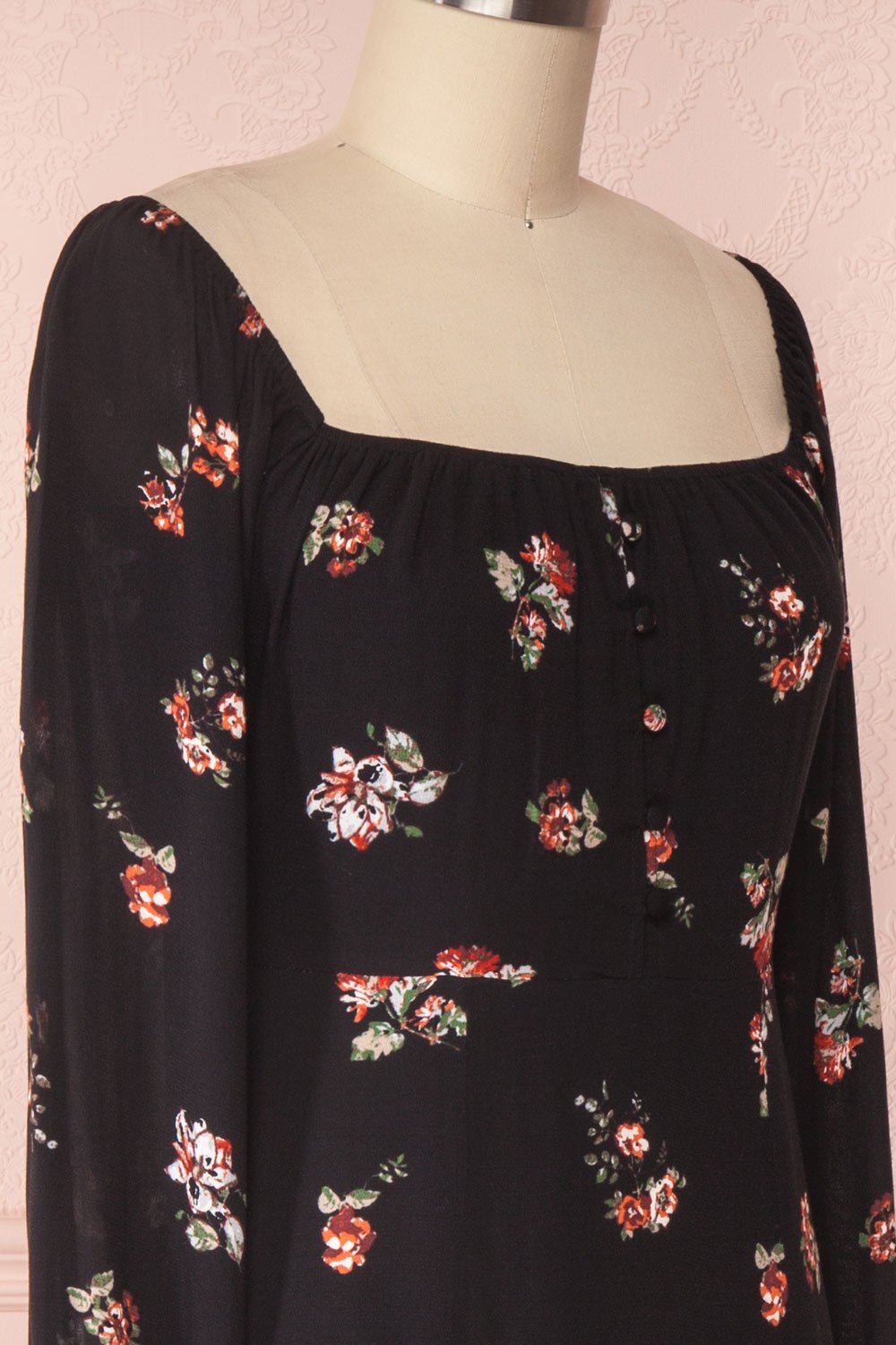 Joelma | Black Floral Dress