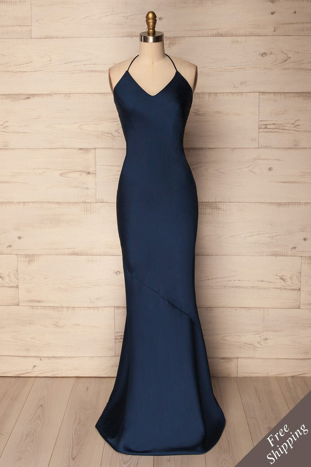 Jude Navy Silky Halter Dress | La Petite Garçonne Chpt. 2