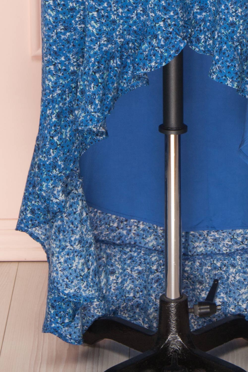 Junonia Blue Floral High-Low Dress w/ Frills | Boutique 1861 skirt