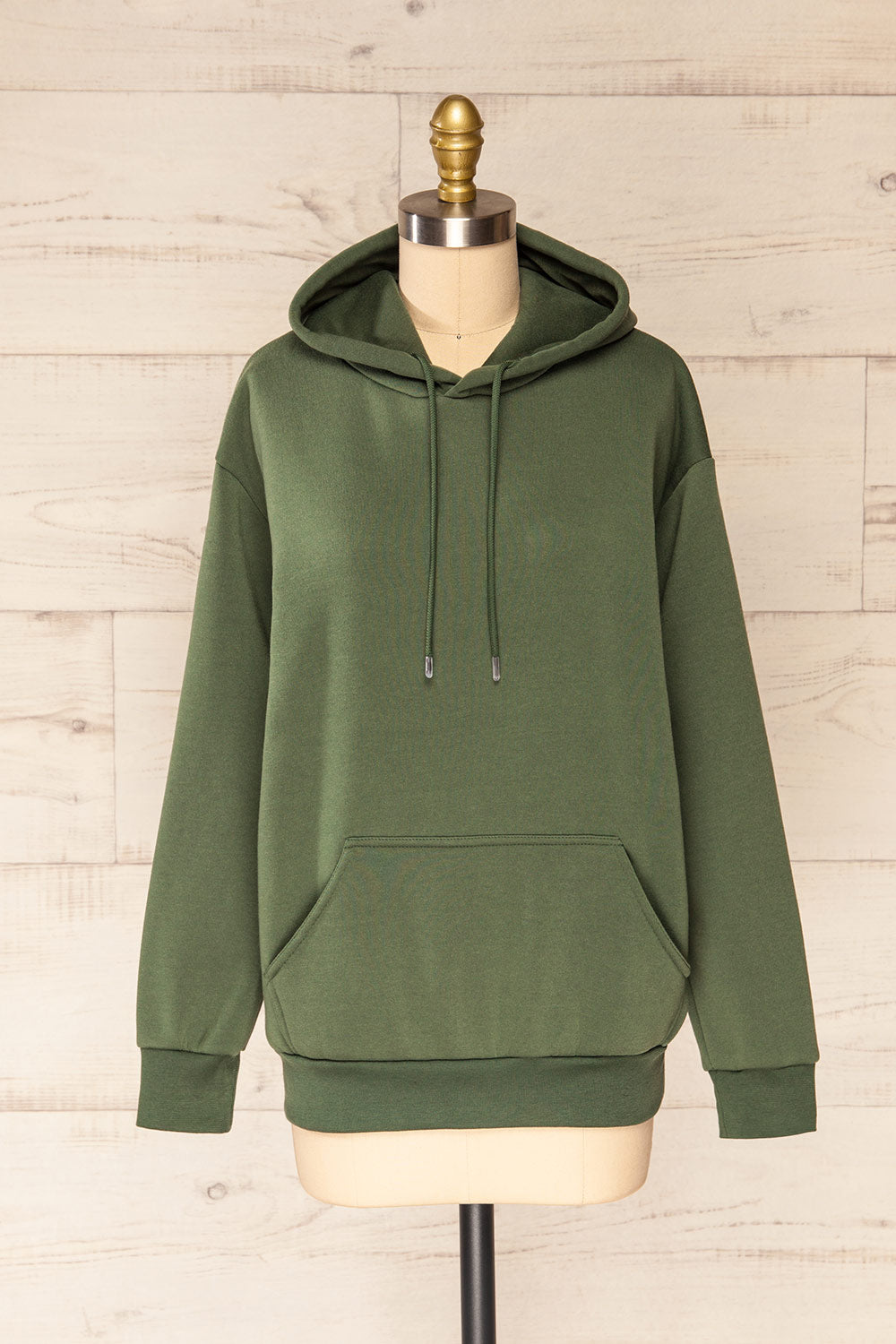 Juxue Forest Green Oversized Hoodie | La petite garçonne front view