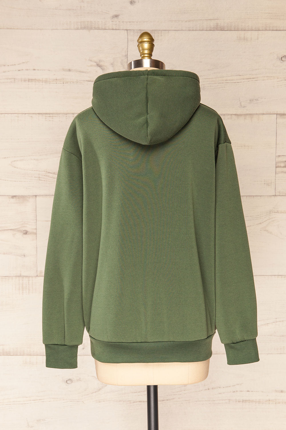 Juxue Forest Green Oversized Hoodie | La petite garçonne back view