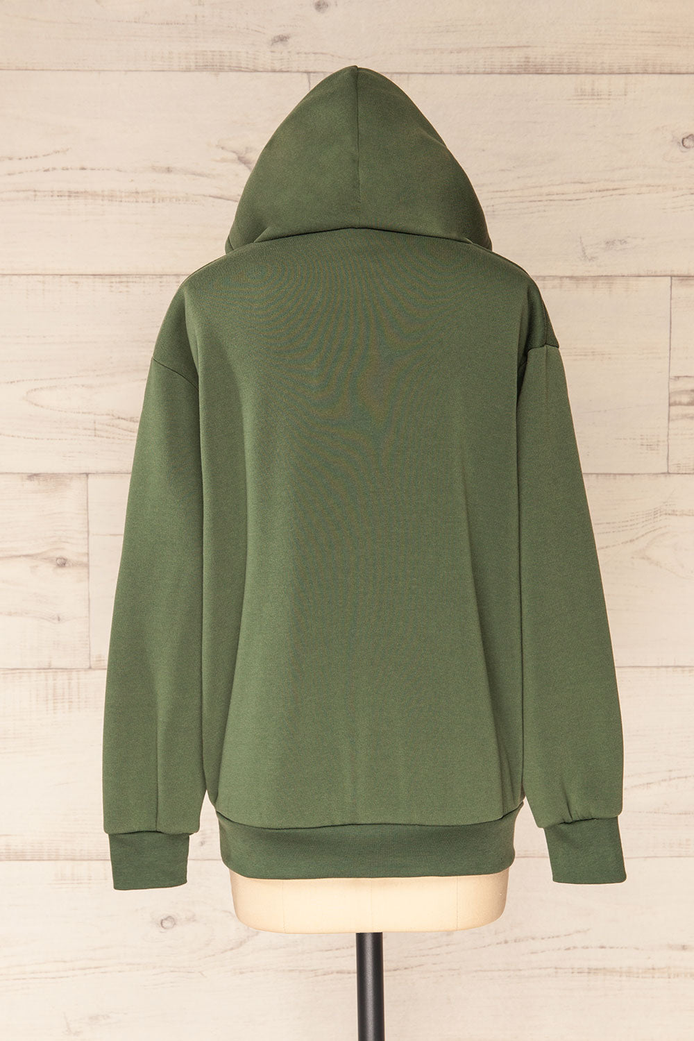 Juxue Forest Green Oversized Hoodie | La petite garçonne hood view