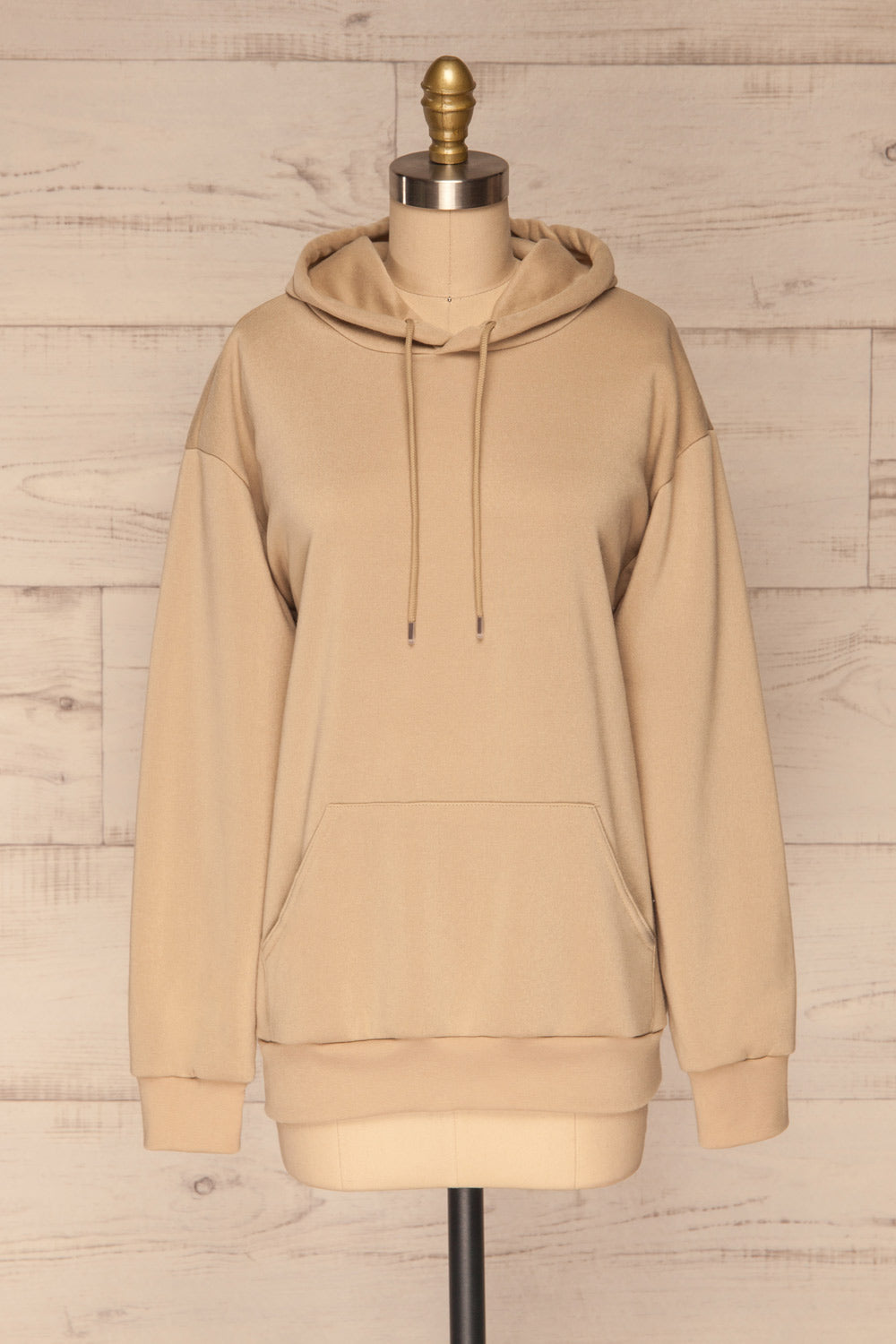 Juxue Sand Beige Hoodie | La petite garçonne front view