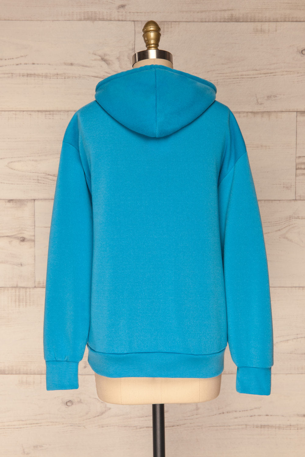 Juxue Sky Blue Hoodie | La petite garçonne back view hood