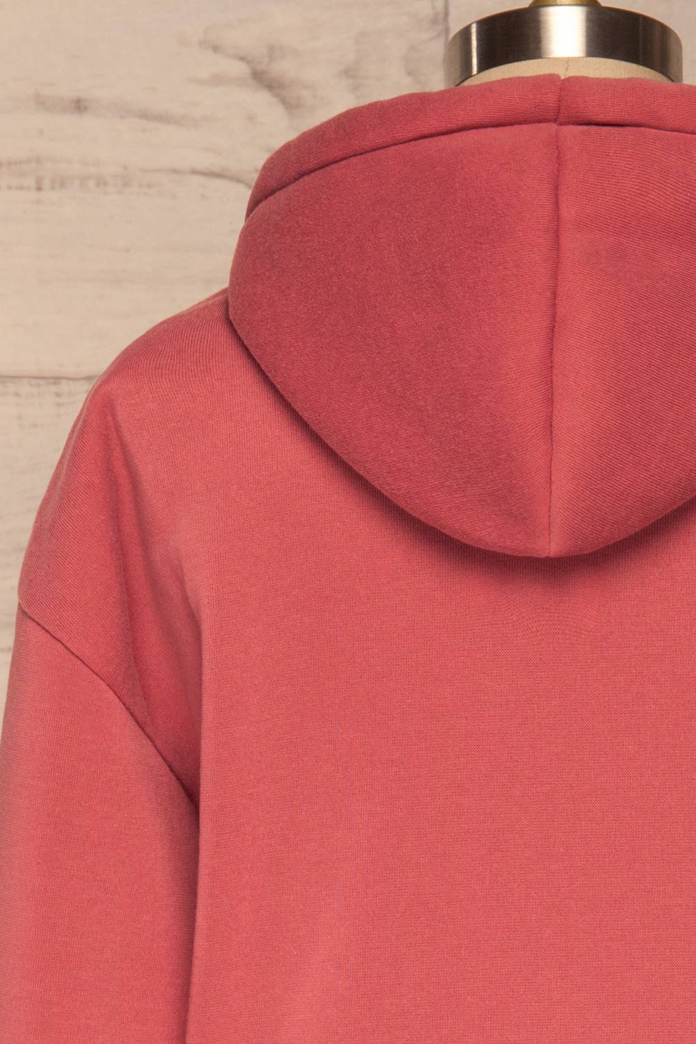 Juxue Sunset Pink Hoodie | La petite garçonne back close up