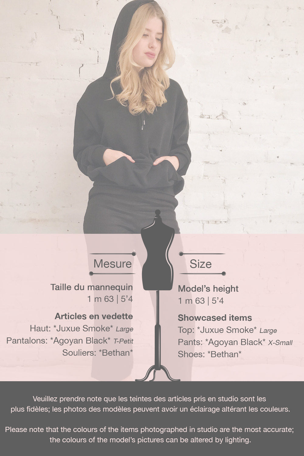 Juxue Smoke Black Oversized Hoodie | La petite garçonne template