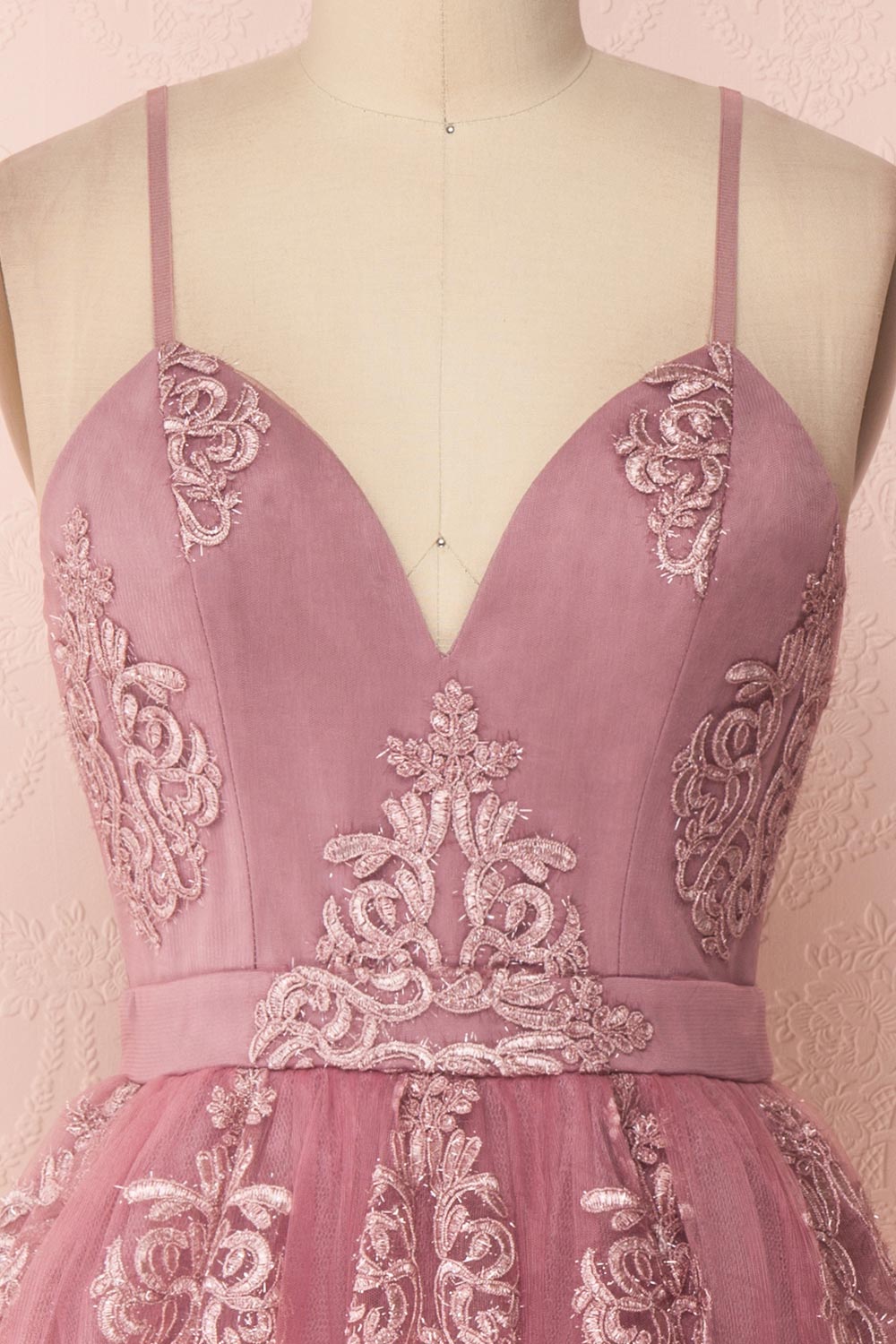 Jyn Rosé | Lilac Embroidered Dress