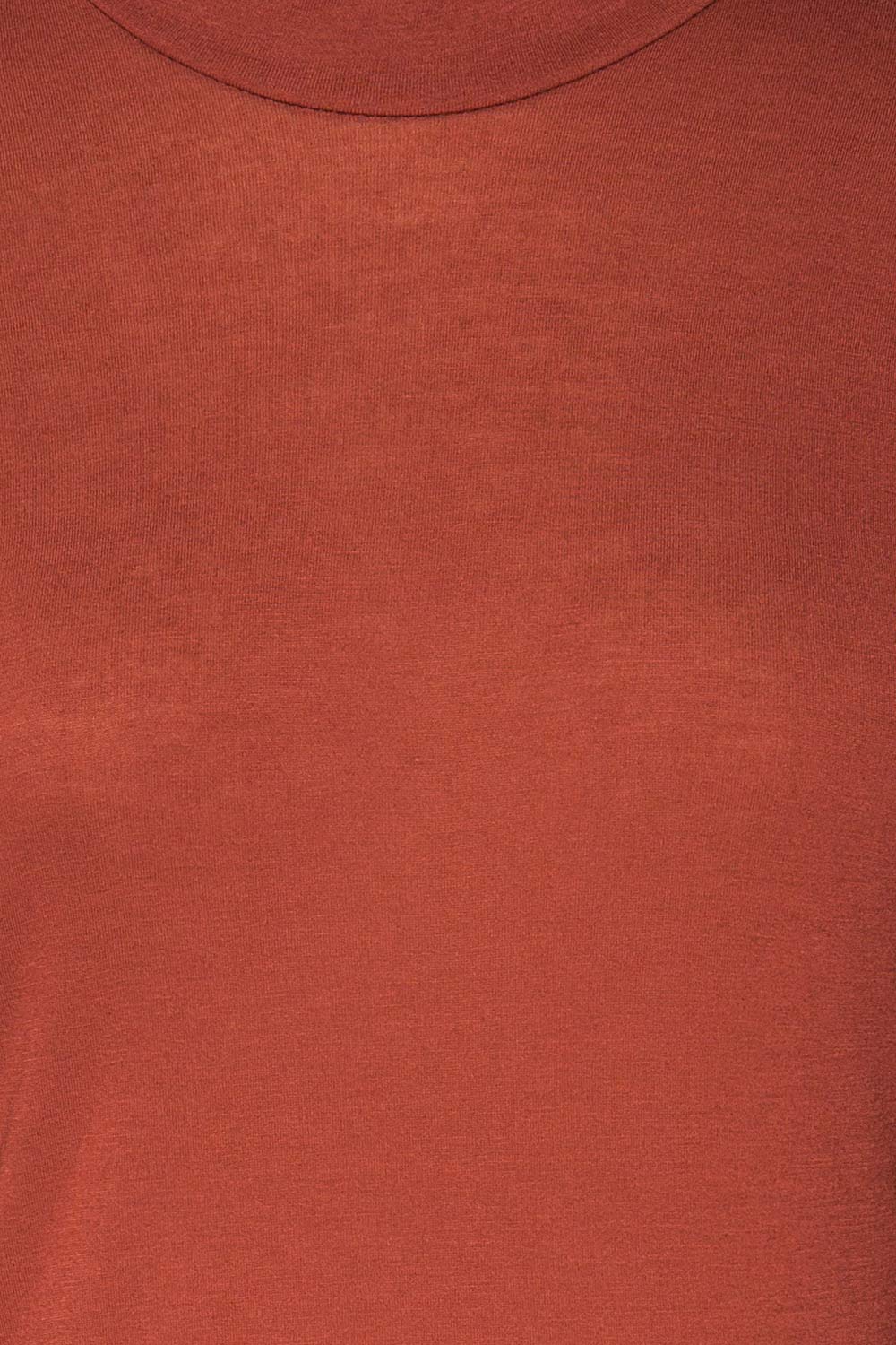 Kamien Coraline Rust Orange Turtleneck Top | TEXTURE DETAIL | La Petite Garçonne