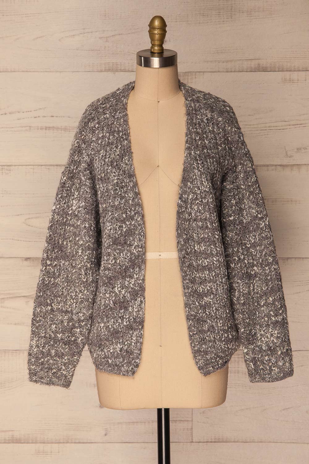 Karpenision Variegated Grey Knit Cardigan | La Petite Garçonne 1