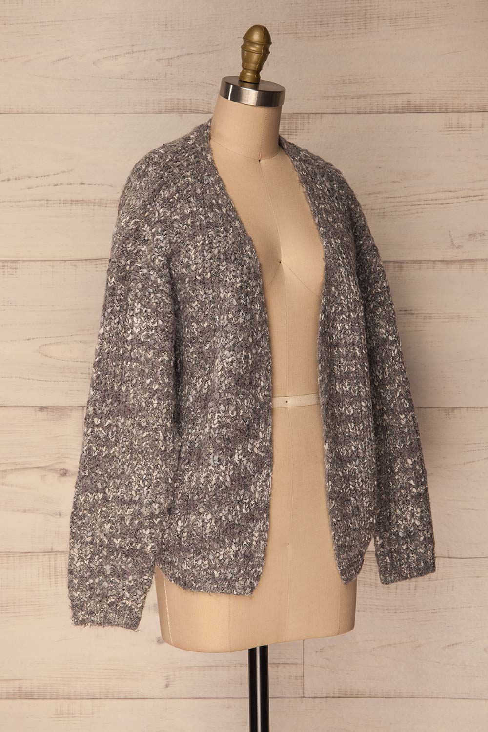 Karpenision Variegated Grey Knit Cardigan | La Petite Garçonne 3