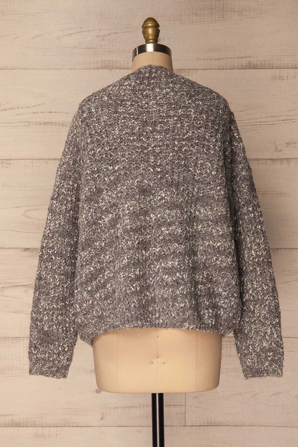 Karpenision Variegated Grey Knit Cardigan | La Petite Garçonne 5