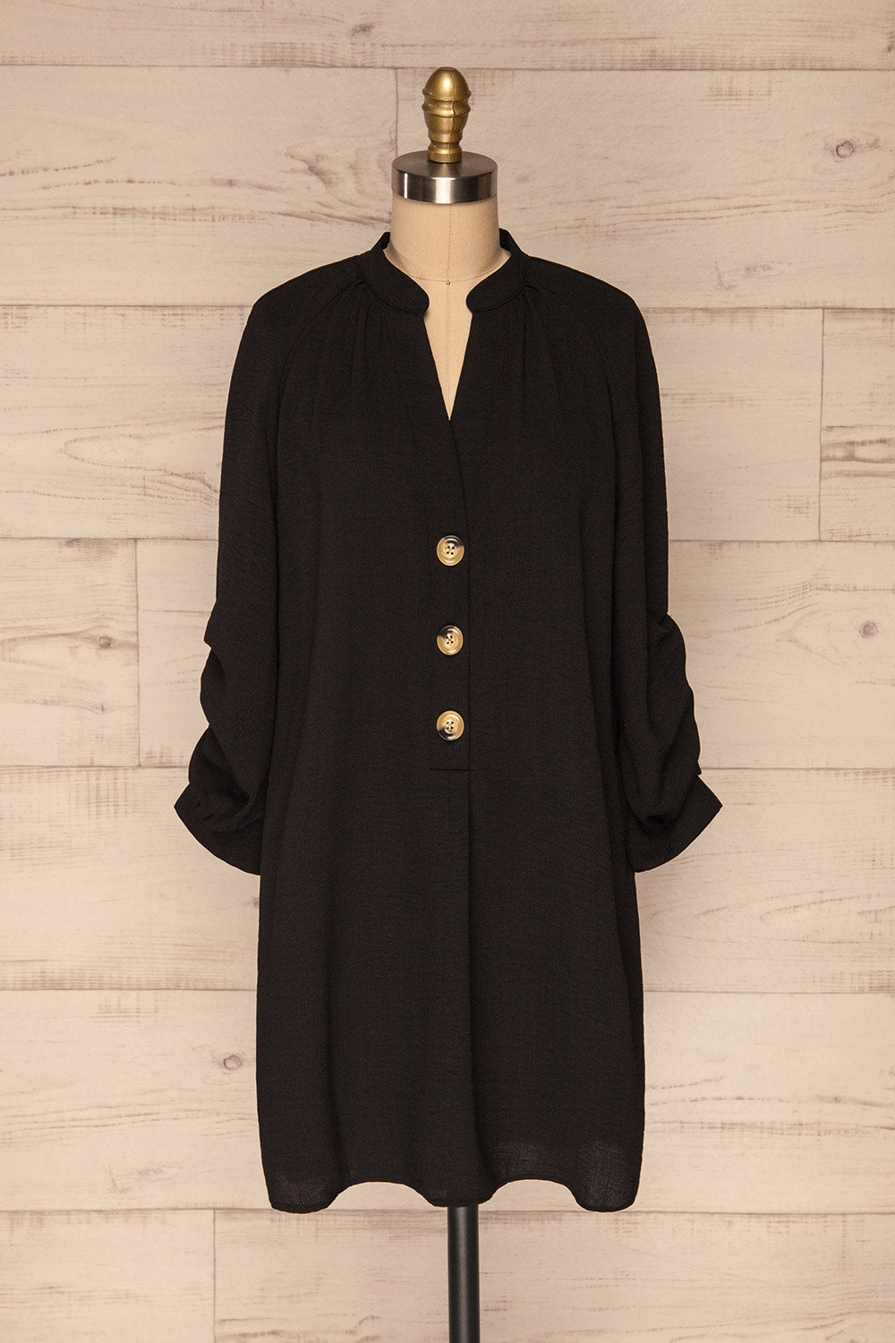 Kasilda Black Shirt | Tunique | La Petite Garçonne front view